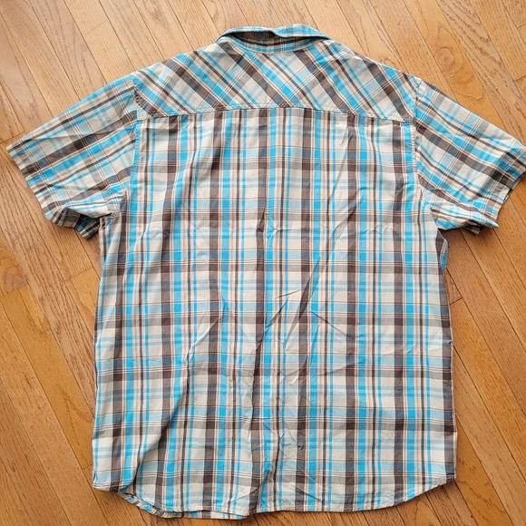 MEC Organic Cotton Casual Men's Plaid Outdoor Hiking Button Up XXL - Picture 6 of 11